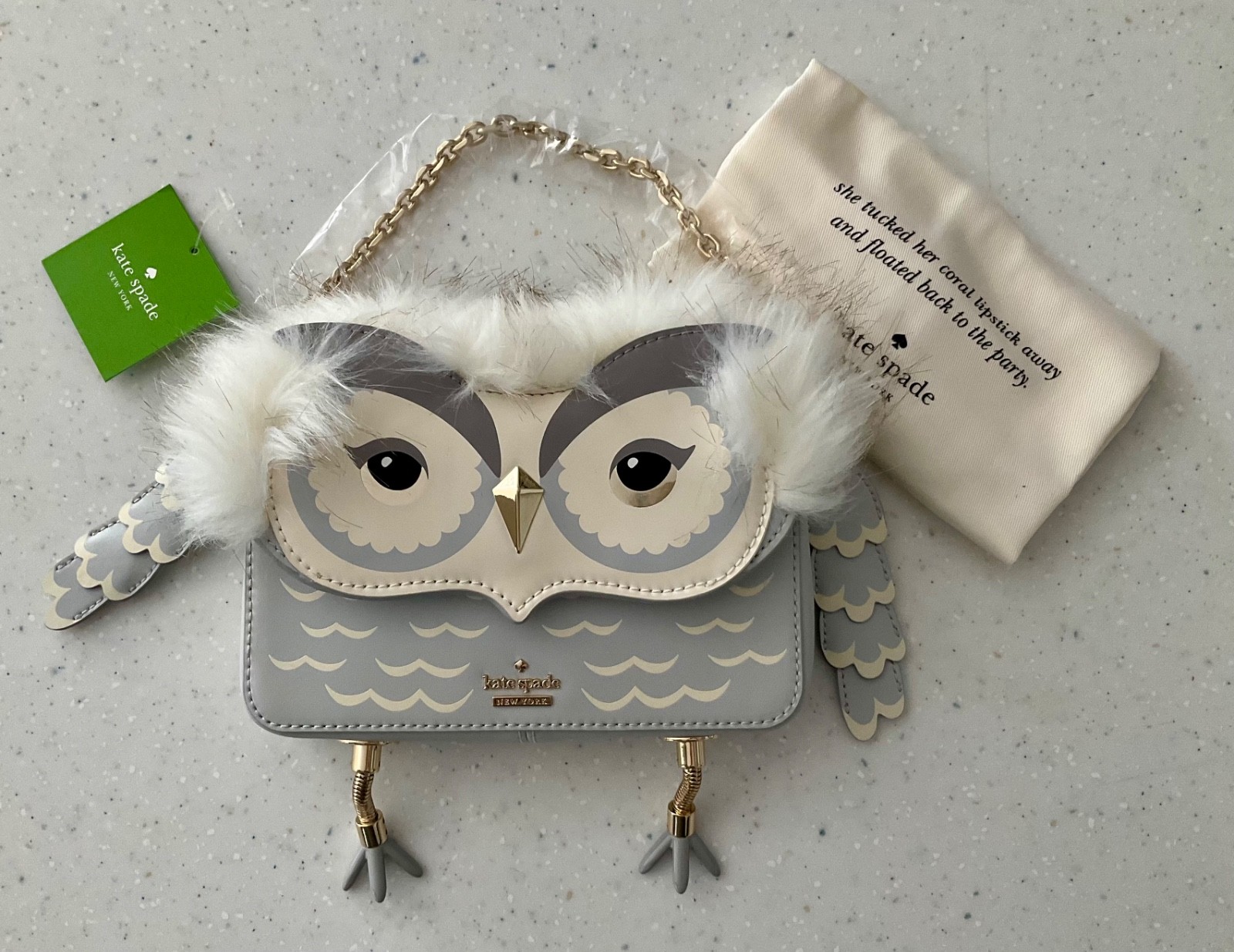 NWT KATE SPADE STAR BRIGHT OWL JOCELYN CLUTCH BAG Original Packaging