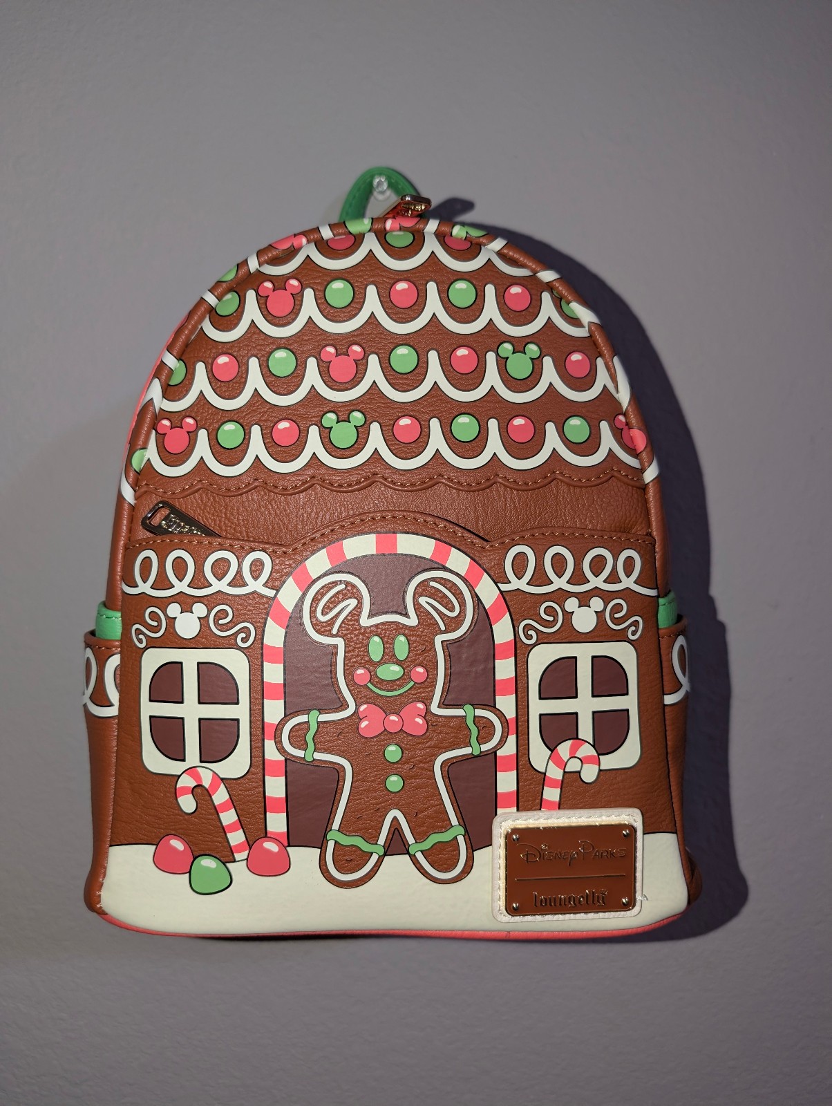 Loungefly Mini Backpack Hard Tag Mickey Gingerbread House Brand New