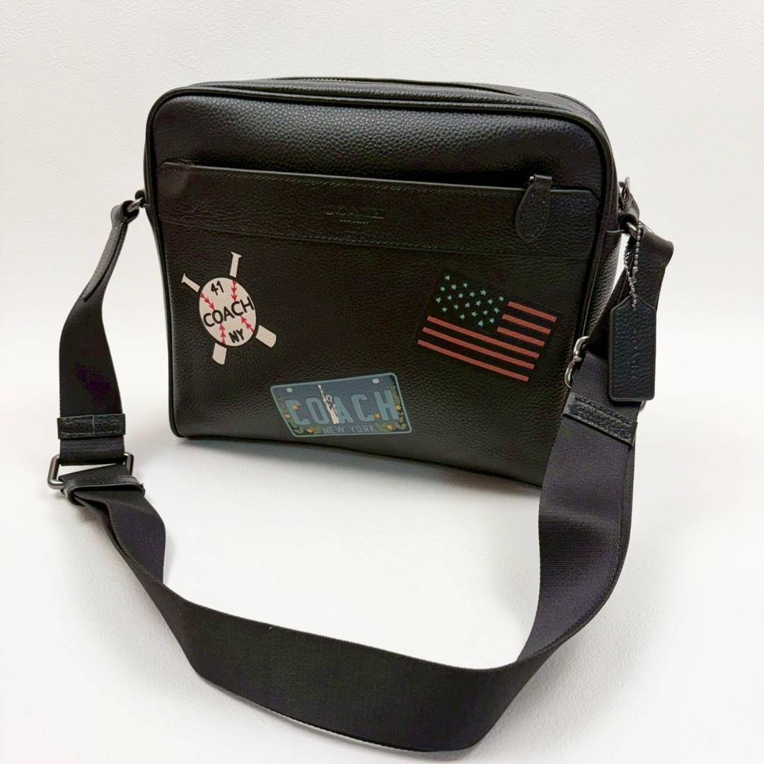 COACH Metropolitan Flight Bag Black Patch Limited