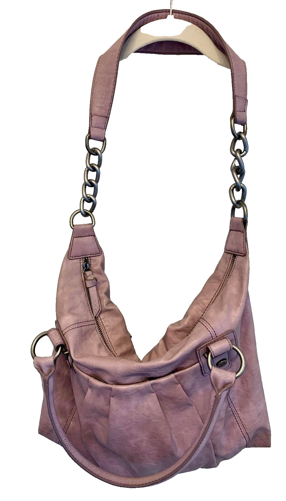 Simply Vera Wang Shoulder/Hand Bag Lavender 100% Man-Made Silver-Toned Hdware