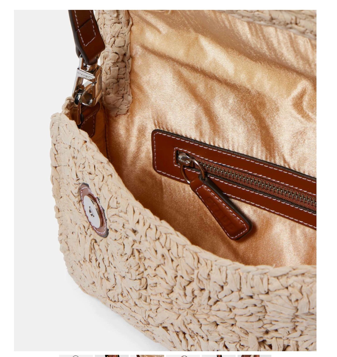 STAUD TIMMY CROCHET RAFFIA CONVERTIBLE SHOULDER BAG MSRP$395 Timeless Chic
