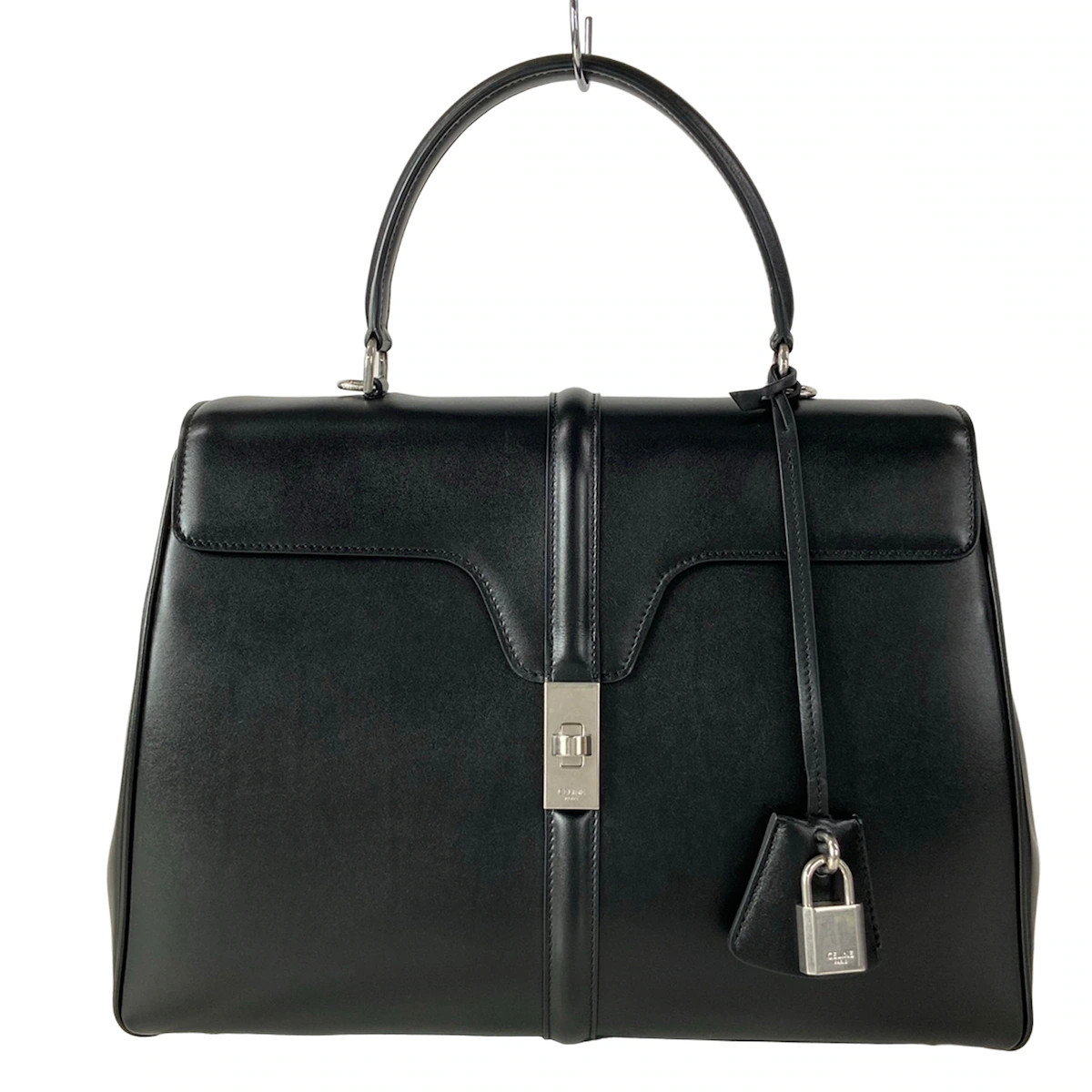 CELINE 16 Sèze Medium/Classic 16 (Sèze) Bag 187373BEY.38SI Black Calf Leather