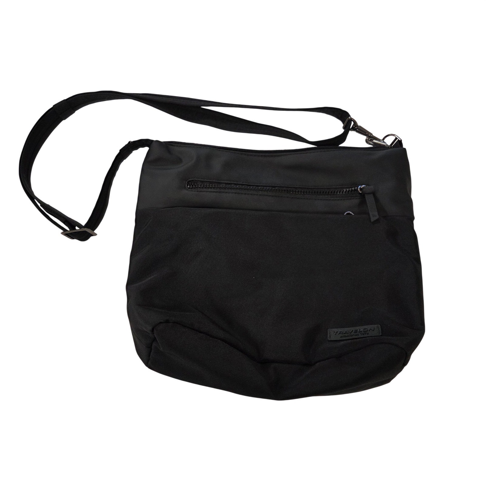 Travelon Black Nylon Anti-Theft RFID Blocking Crossbody Bag Messenger Travel Bag