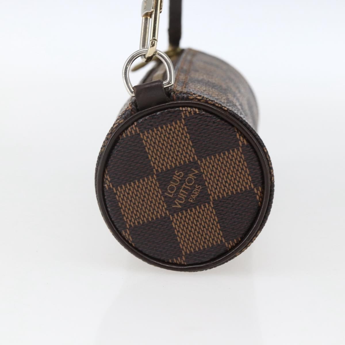 LOUIS VUITTON Damier Ebene Papillon Pouch LV Auth ep13584