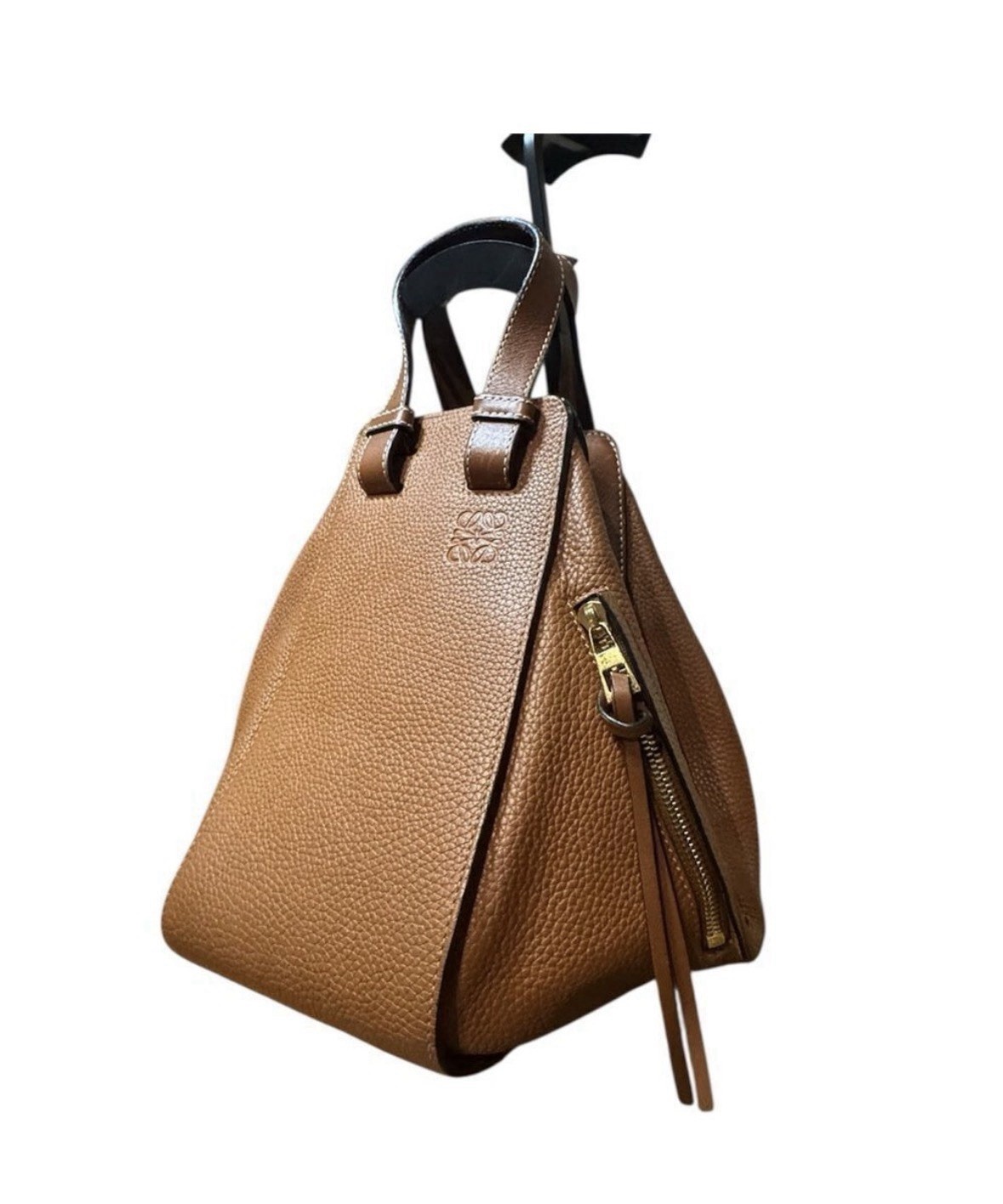 Loewe Two Tone Brown Mini Hammock Bag Auth Convertible 2way Carry