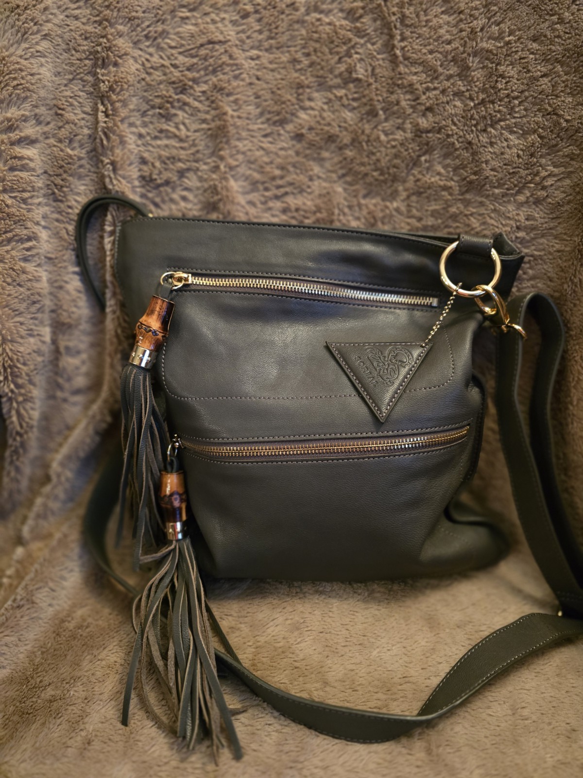 NWT Vintage Designer SORIAL Chrissy Crossbody In Steel Gray As Seen On RHWONY