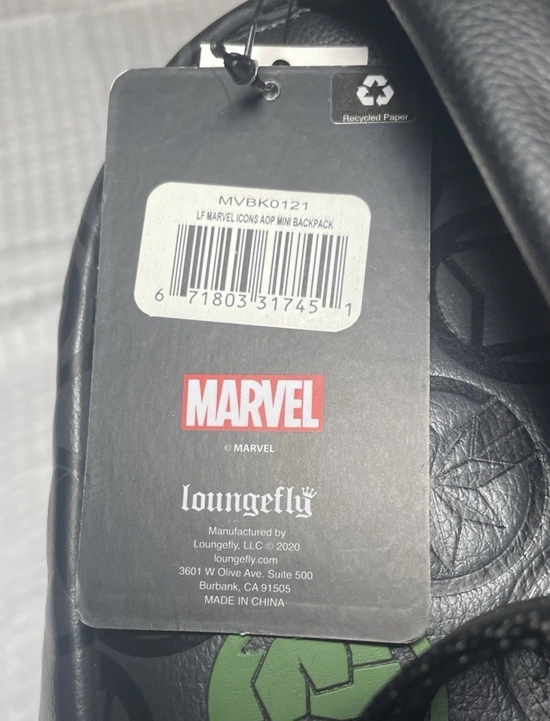 NWT Loungefly MARVEL Avengers Debossed Mini Backpack