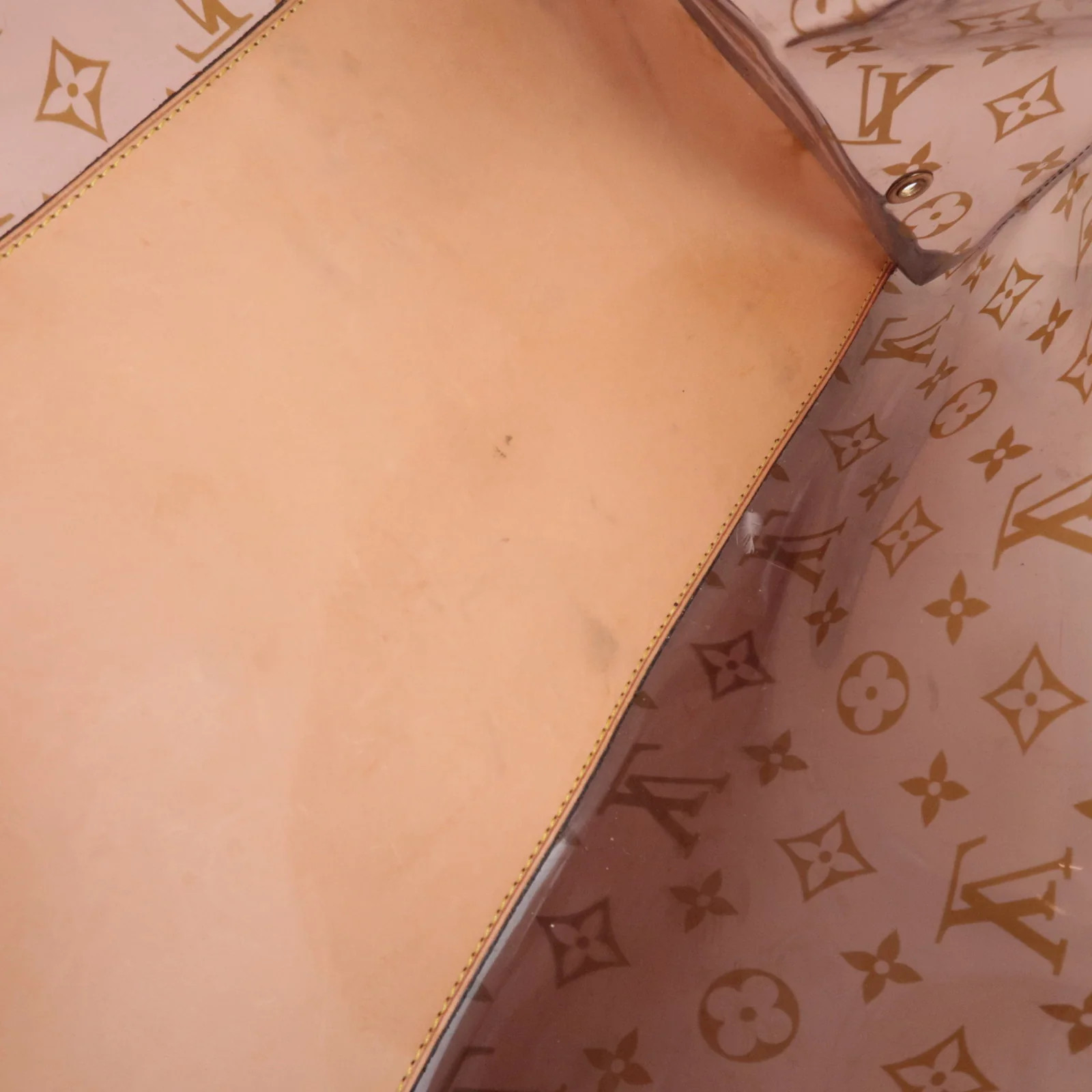 Louis Vuitton Monogram Vinyl Cabas Cruise Tote bag Gold HDW M50500 Authentic