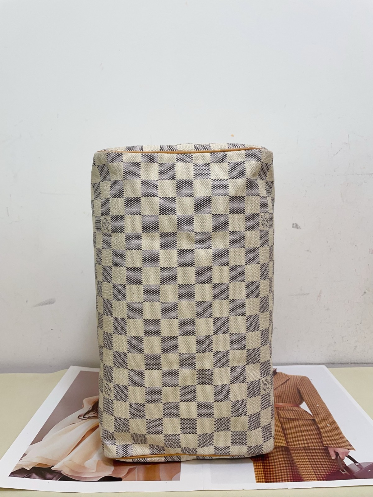 Louis Vuitton Speedy30 Damier Azur (white checkered) canvas