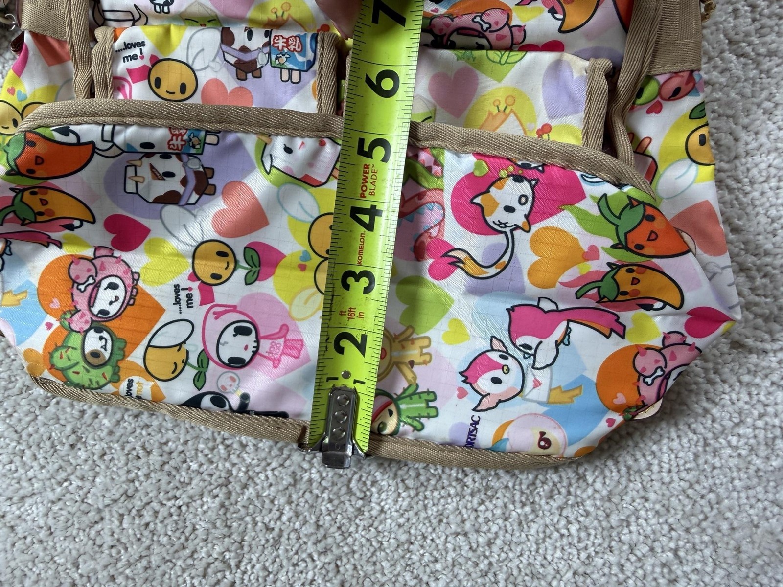 Le SportSac Crossbody Bag Womens Medium Multicolor Tokidoki Character Print