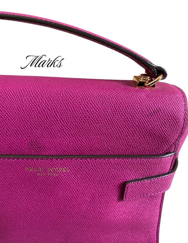 Henri Bendel Uptown Mini Magenta Top Handle Bag