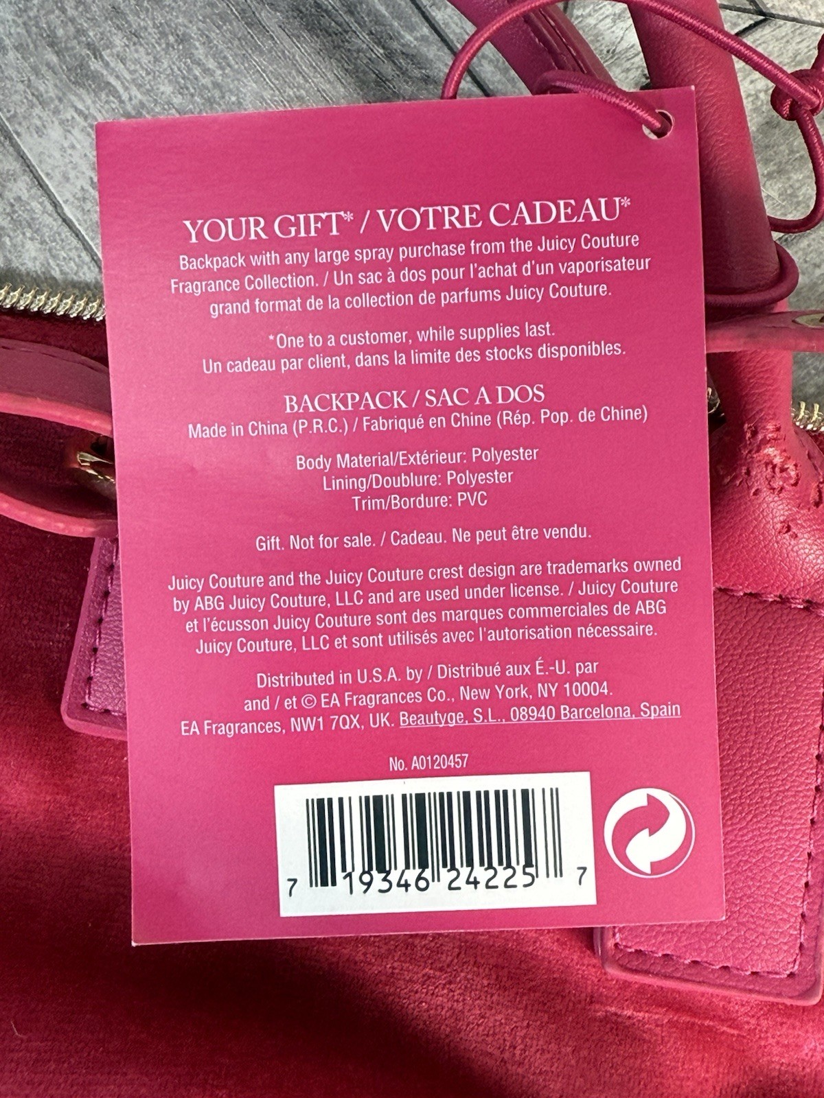 Juicy Couture Pink Bow Convertible Tote Bag Backpack Fairycore