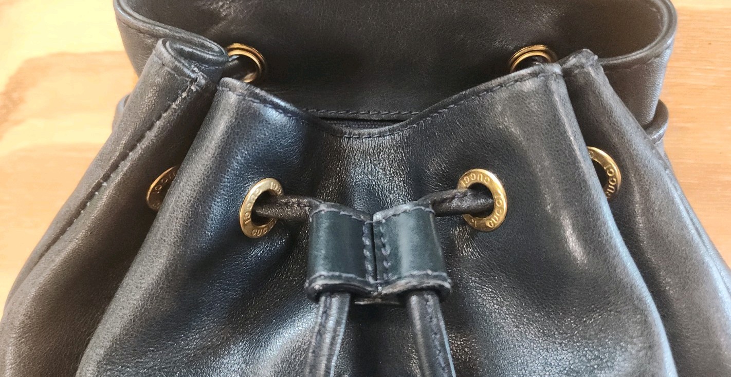 Gucci Bamboo Mini Backpack In Navy Blue