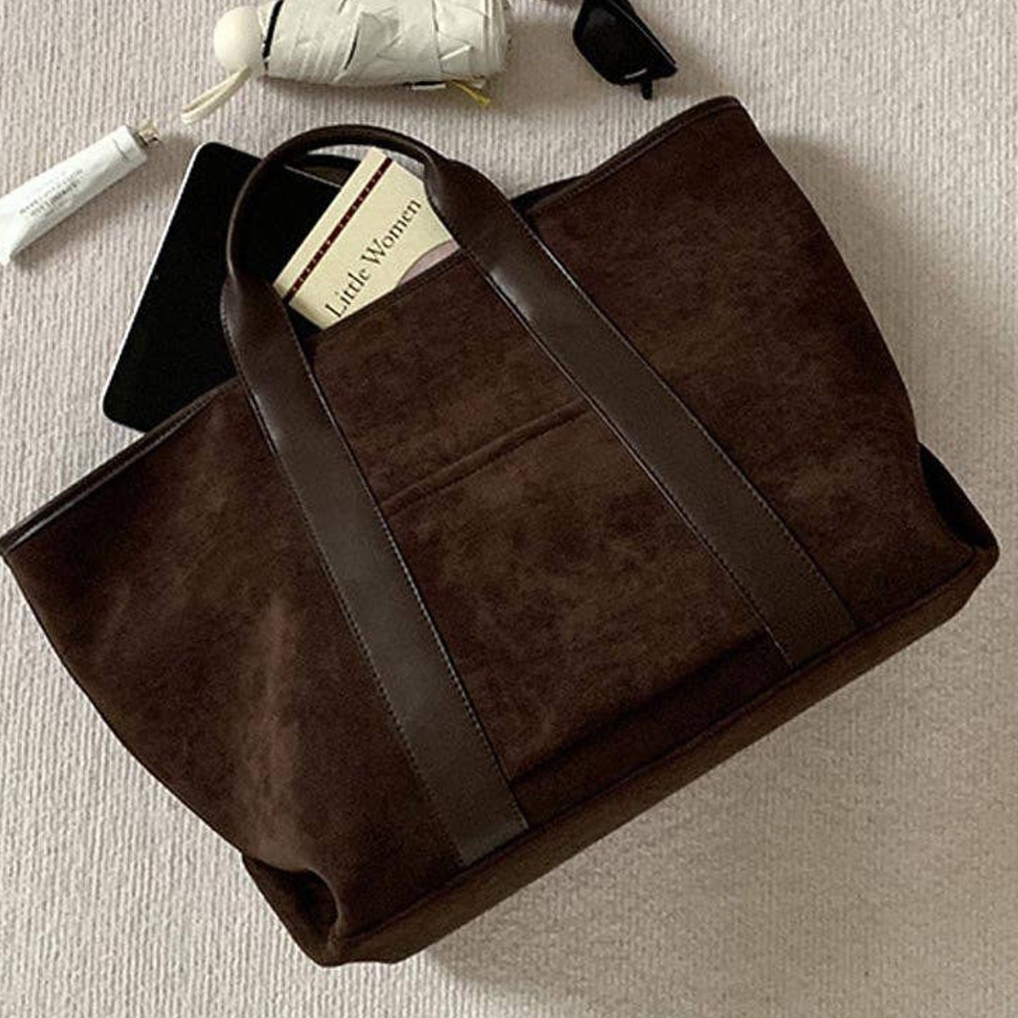 Slouchy Tote Bag – Large Capacity Everyday Carry Coffee Brown