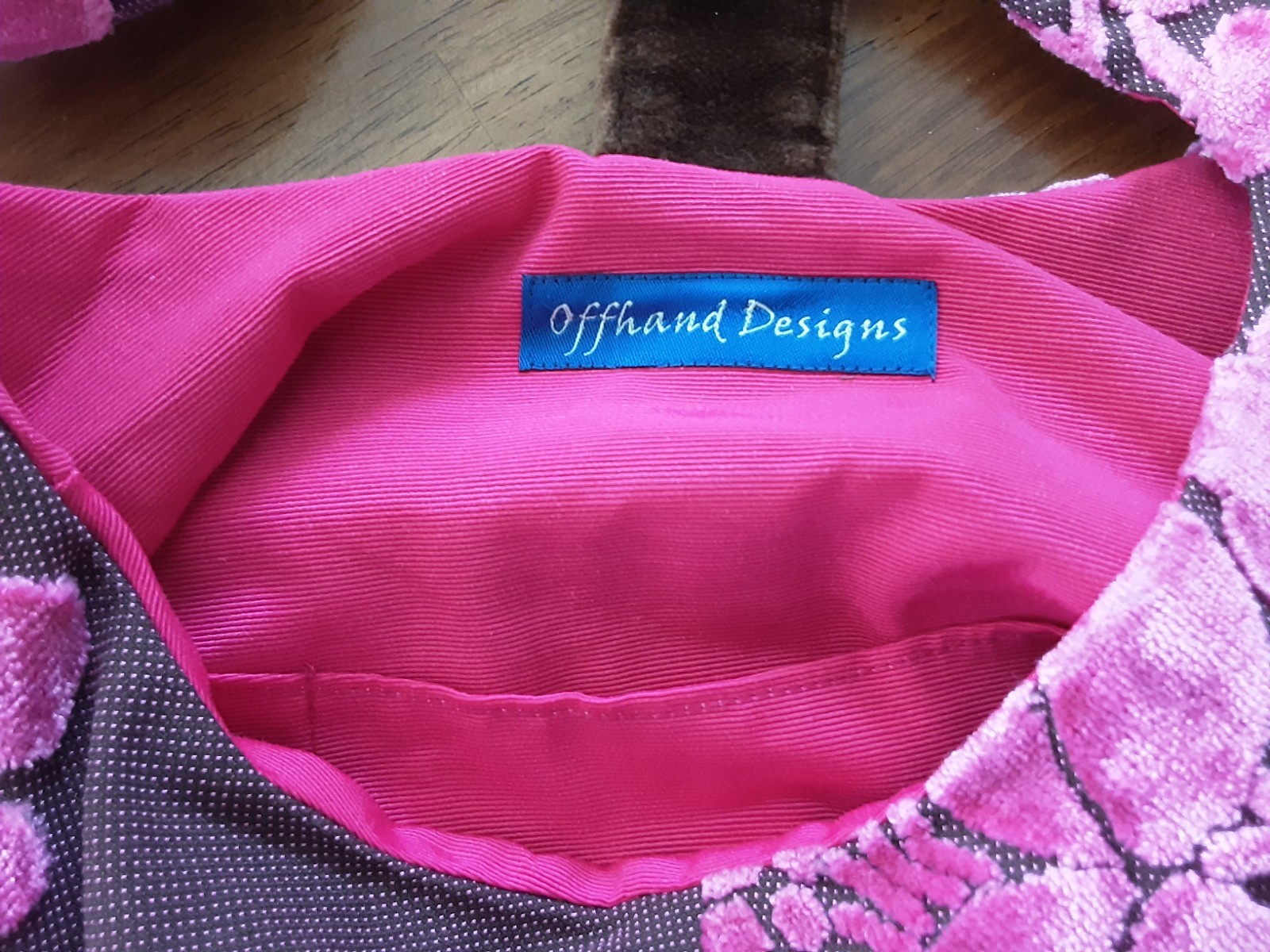 Offhand Designs Floral Triangle Shoulder Brocade Knitting Project Bag