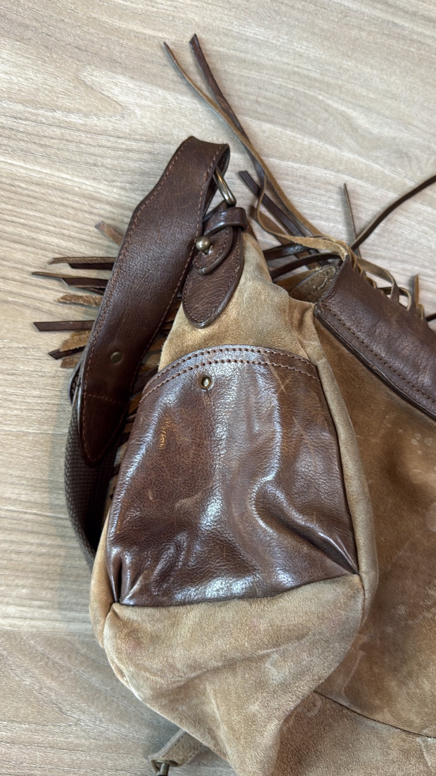 Isabel Marant Boho Western Women’s Brown Suede Leather Fringe Crossbody