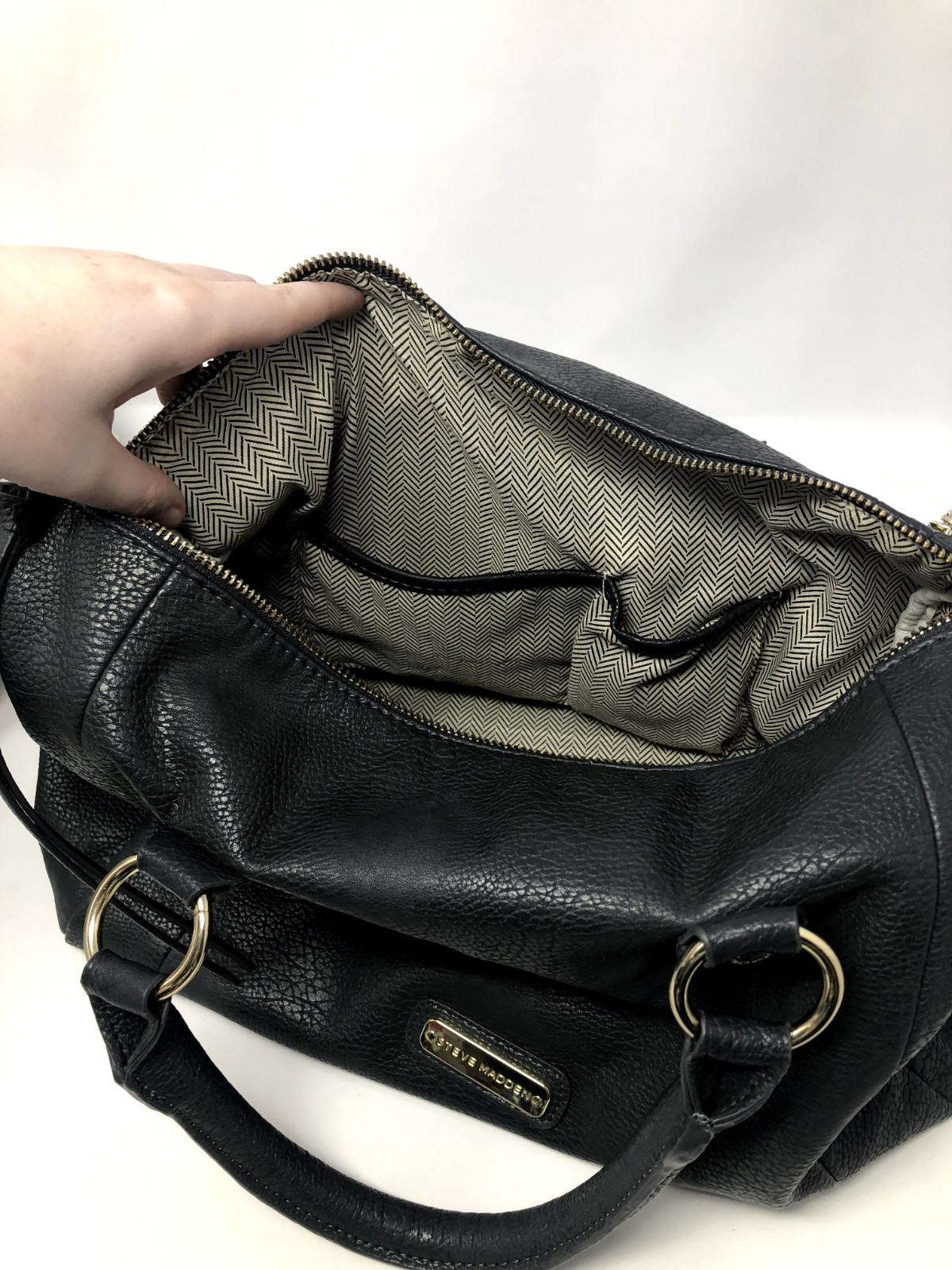 Steve Madden Dark Gray Shoulder Hand Bag Purse
