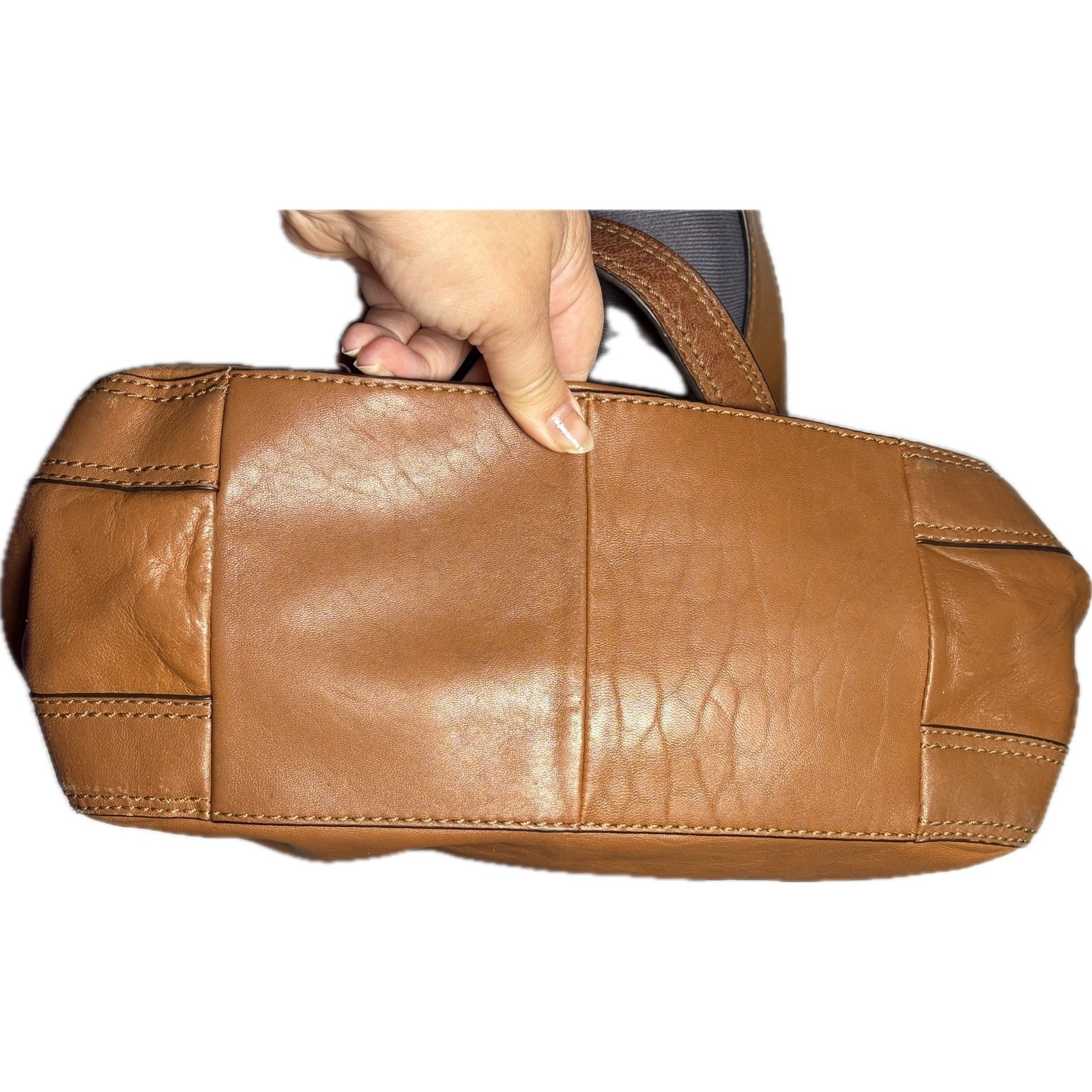Michael Kors Ludlow Brown Leather Hobo Shoulder Bag Slouchy Tote Handbag