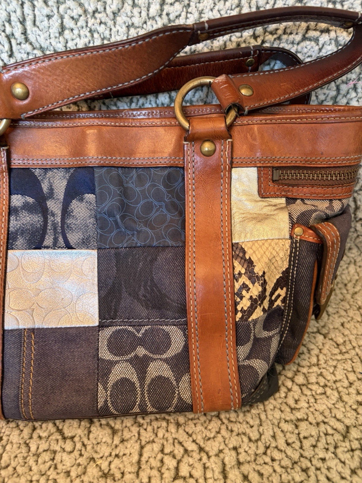 Coach Vintage Patchwork Medium Tote Bag BO6S-10002