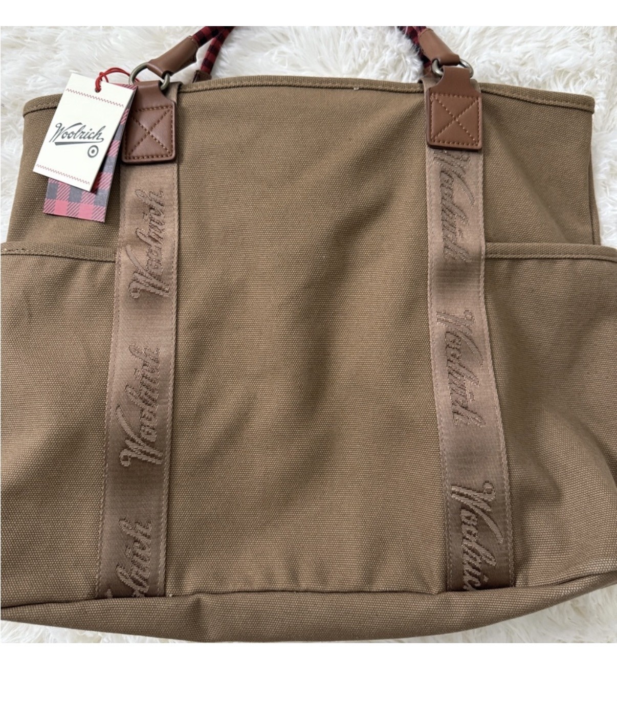 Woolrich Tan Shoulder Bag with Brown Accents