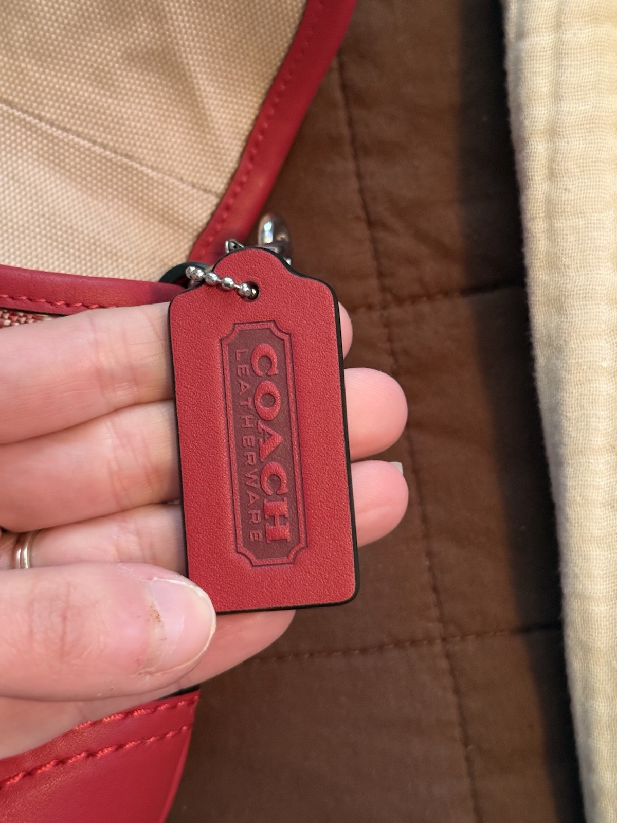 Rare! Coach Soho Re-edition Red Signature Jaquard Shoulder Bag