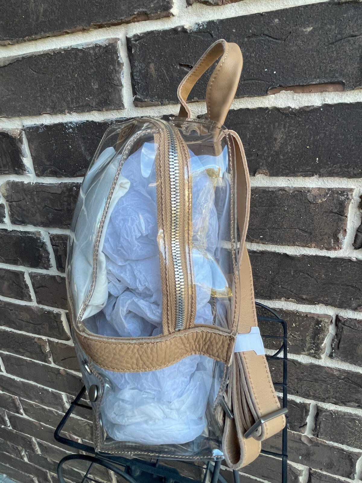 NWT $275 Hammitt Hunter Medium Clear Backpack Toast Tan