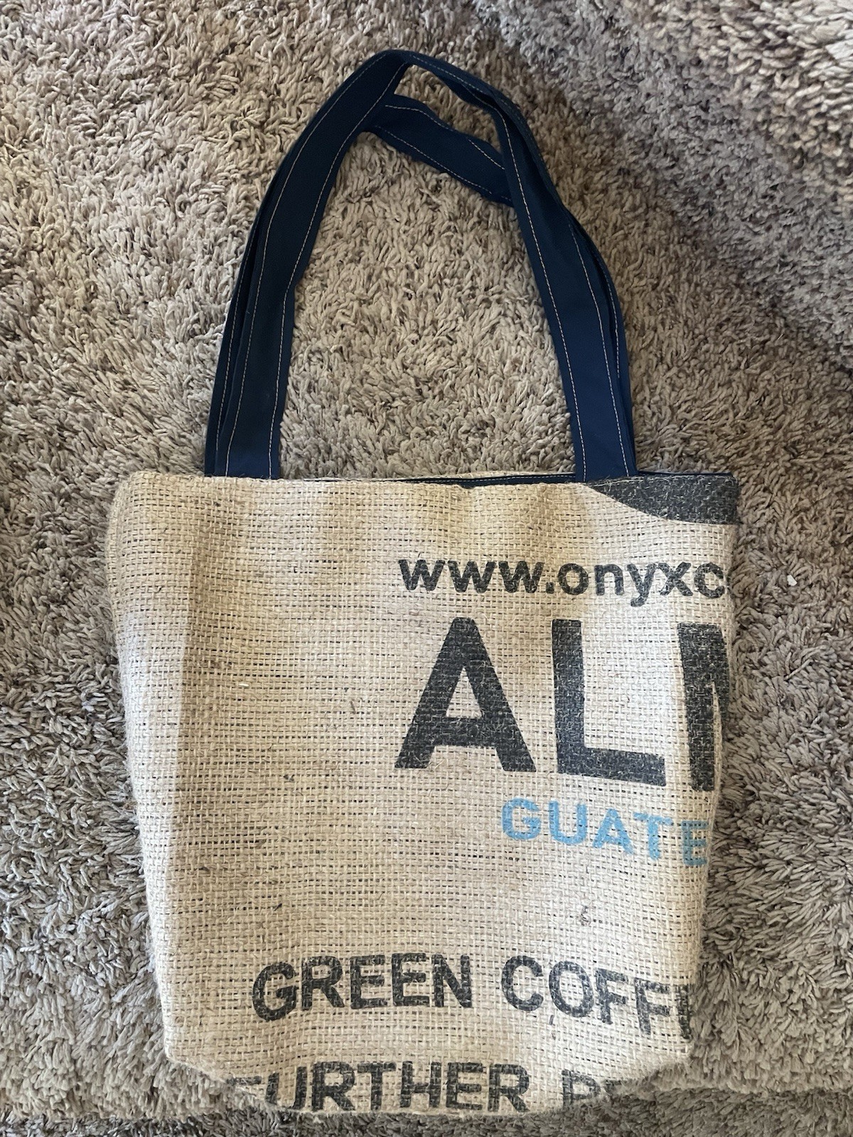 Boho Coffee Bean Burlap Sack Handmade Purse/Handbag 12×11