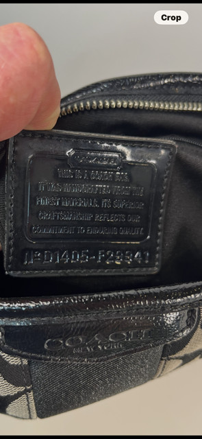Coach Signature Black Tote Bag # D14D5-F29941. 13″ Wide. Excellent Condition.