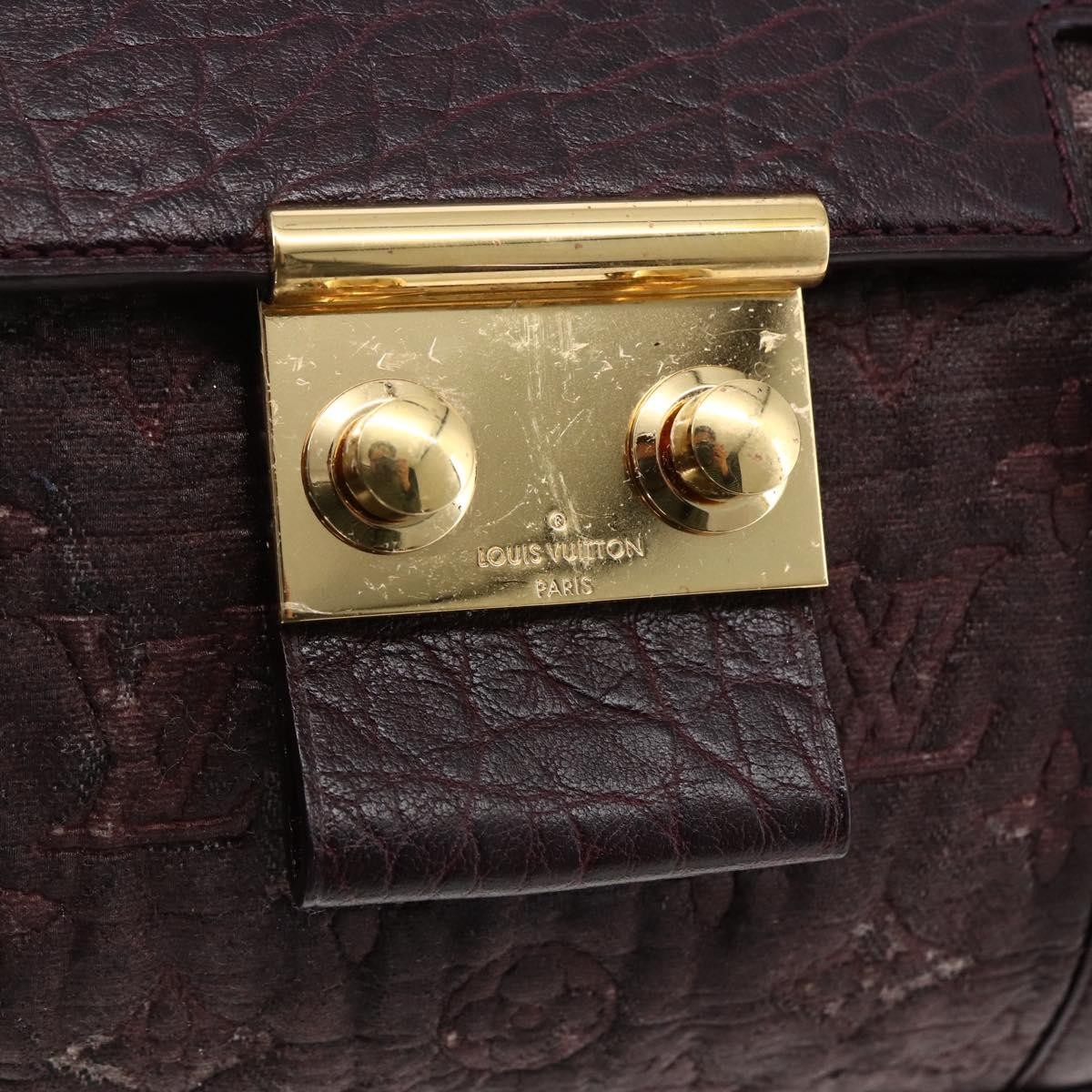 LOUIS VUITTON Monogram Voluptuous Tote Bag Bordeaux M93474 LV Auth 163445
