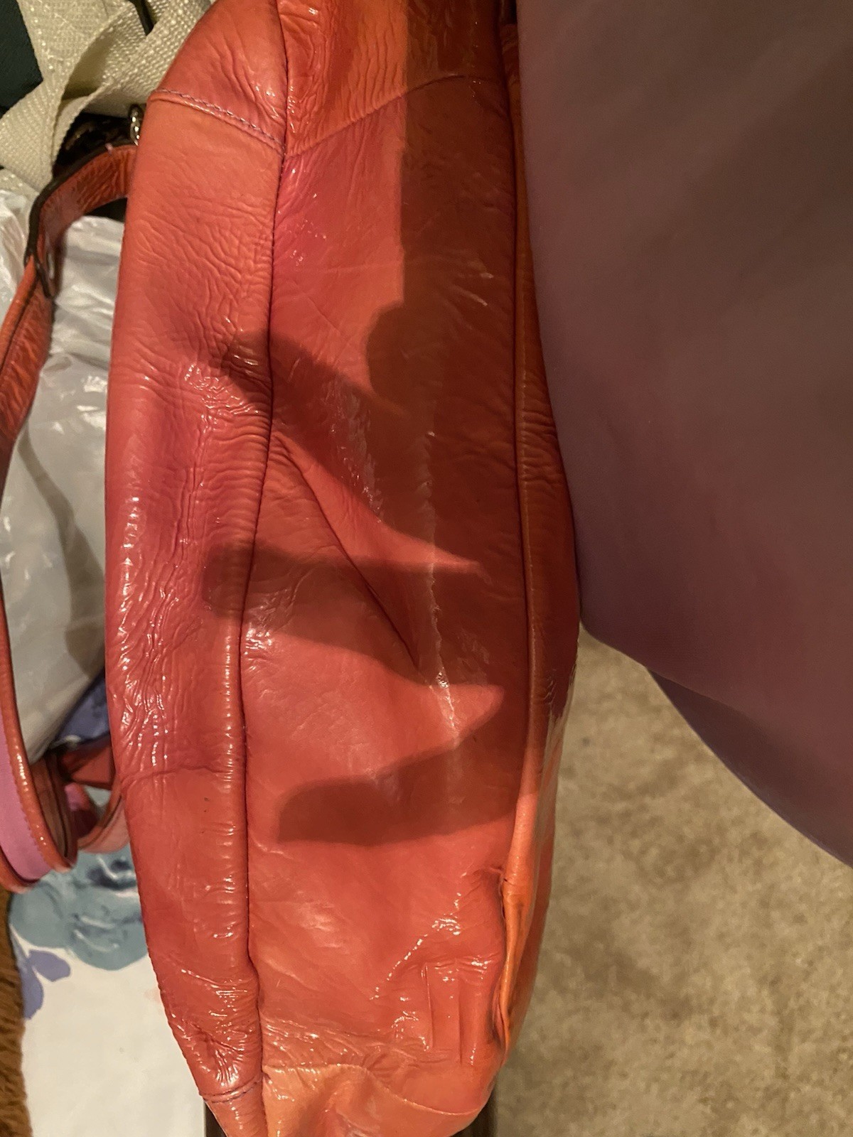 Coach Coral Shoulder Bag with Zipper Accents, Bag Charm, and Silver Hardware