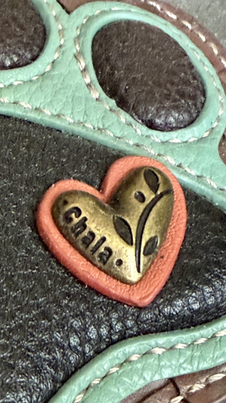 Chala Gray Vegan Leather Paw Print. Convertible X-Body, clutch, and purse