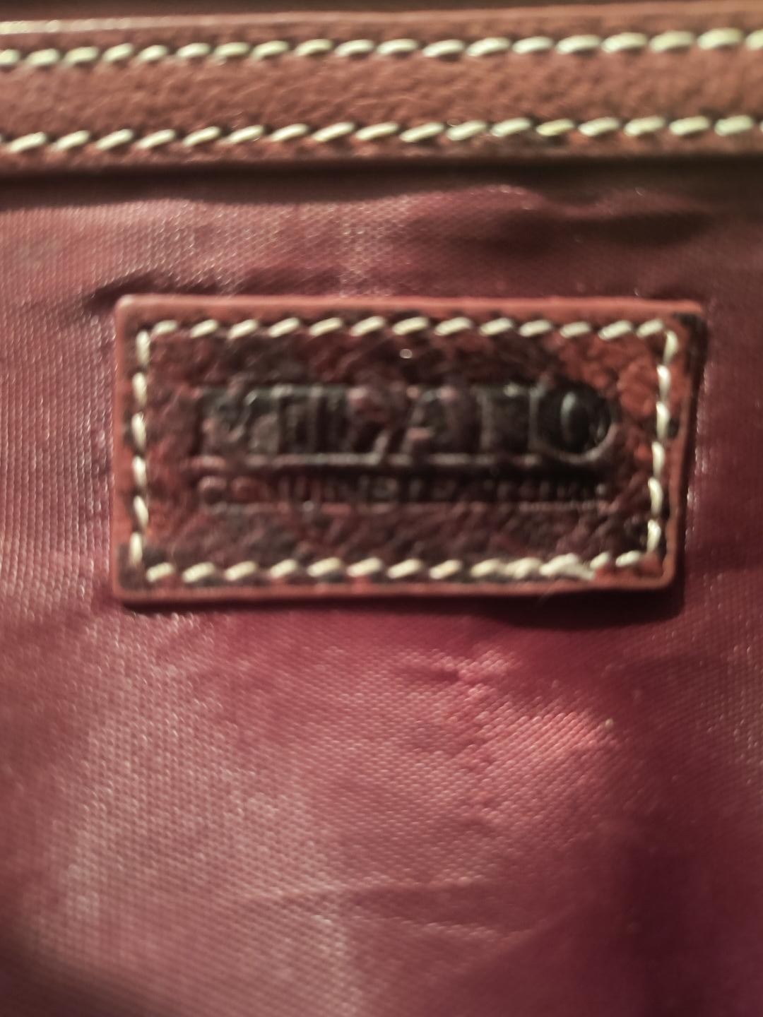 Milano Burgundy Shoulder Bag w/ Matching Zip Wallet, Zip Closure, Pockets