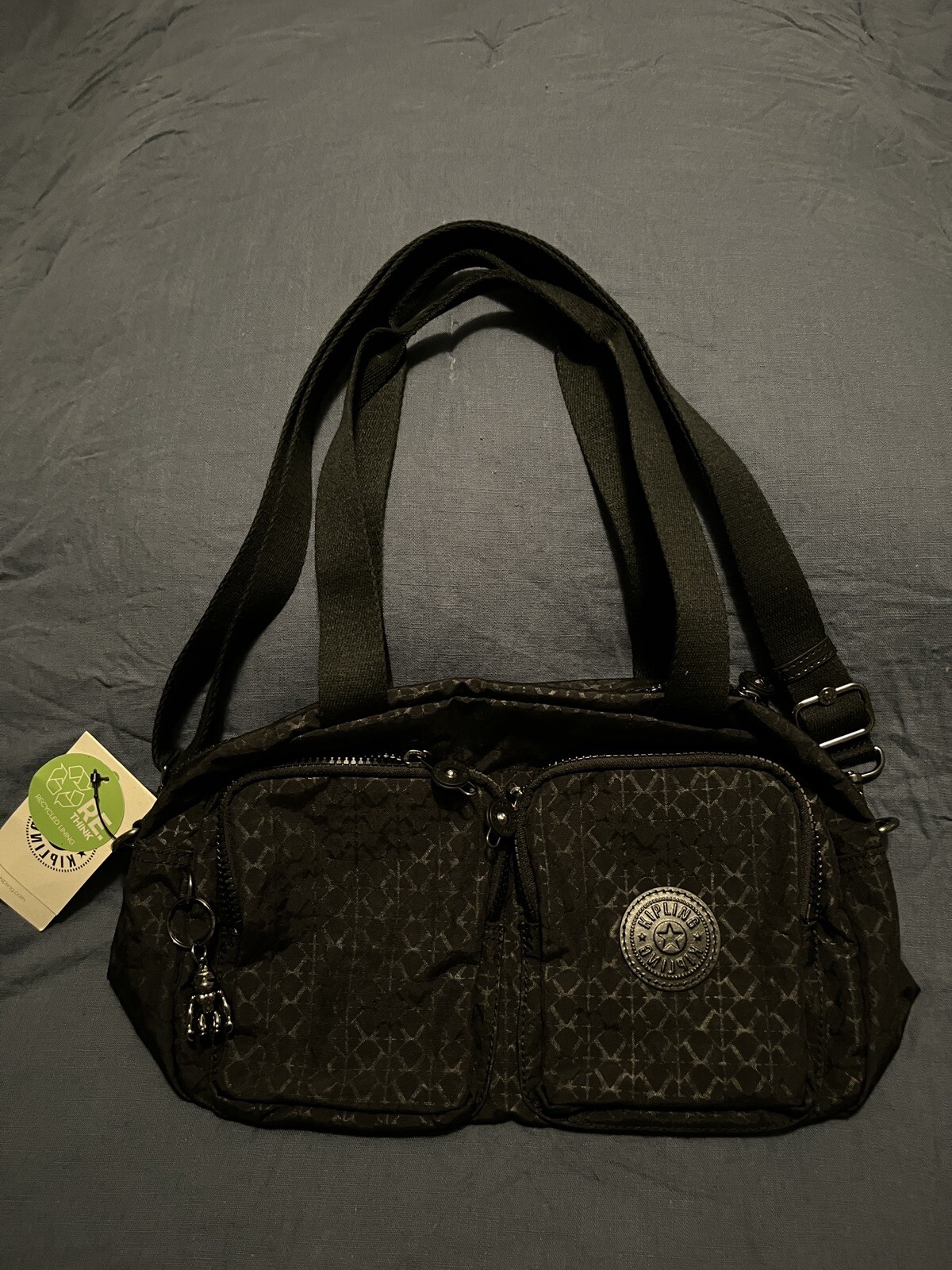 Kipling Women Cool Defea Nylon Medium Convertible Shoulder Bag Adjustable Strap