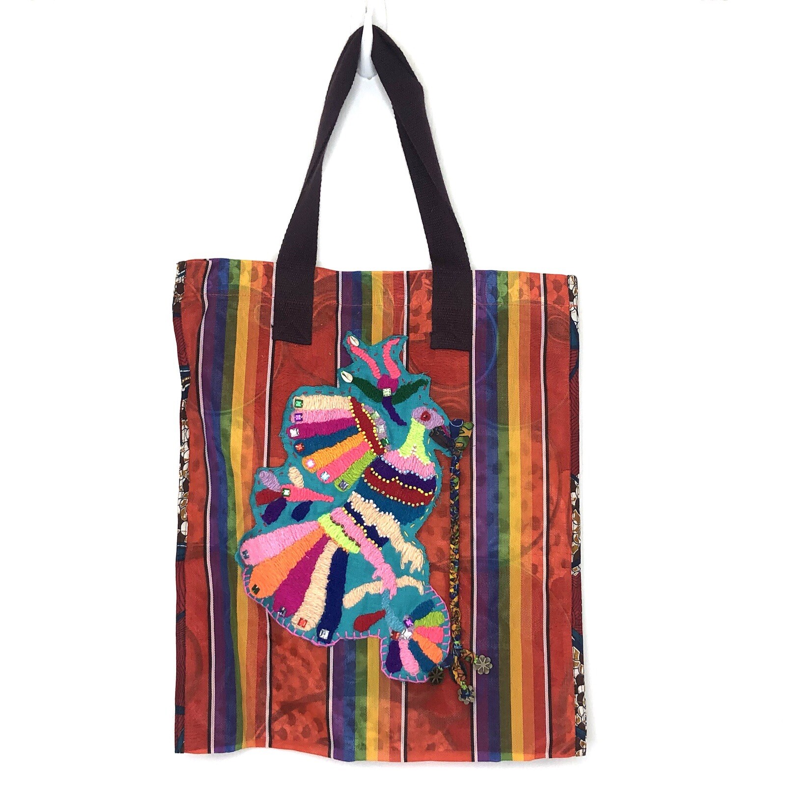 Roberta Roller Rabbit Limited Edition Large Tote Bag Mesh Embroidered 18×15”