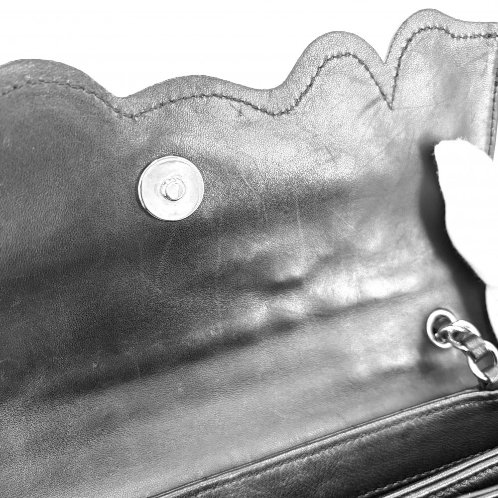 CHANEL Shoulder Bag Ladies Icon Chocolate Bar Mini Chain Bag Coco Mark Camellia