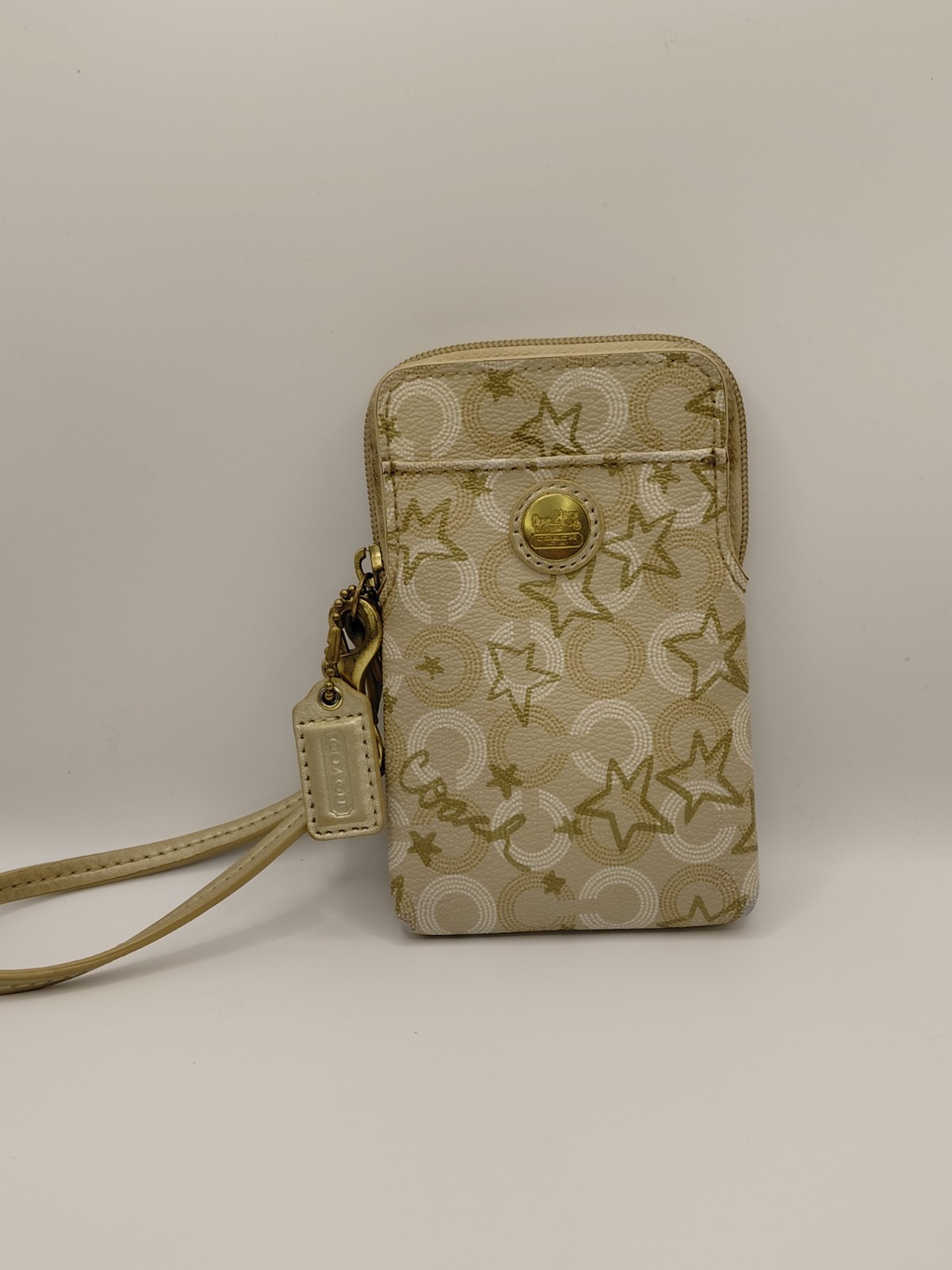 Y2K*Coach Waverly C Patent Snow Queen Star Wristlet Cellphone Case/Wrislet