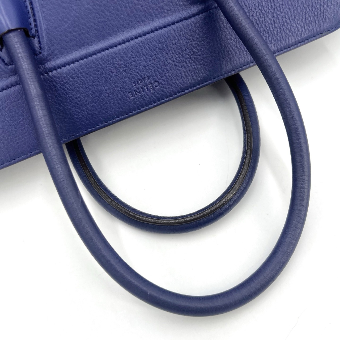 CELINE Phantom Luggage Medium Electric Blue Grained Calfskin Tote US Ship