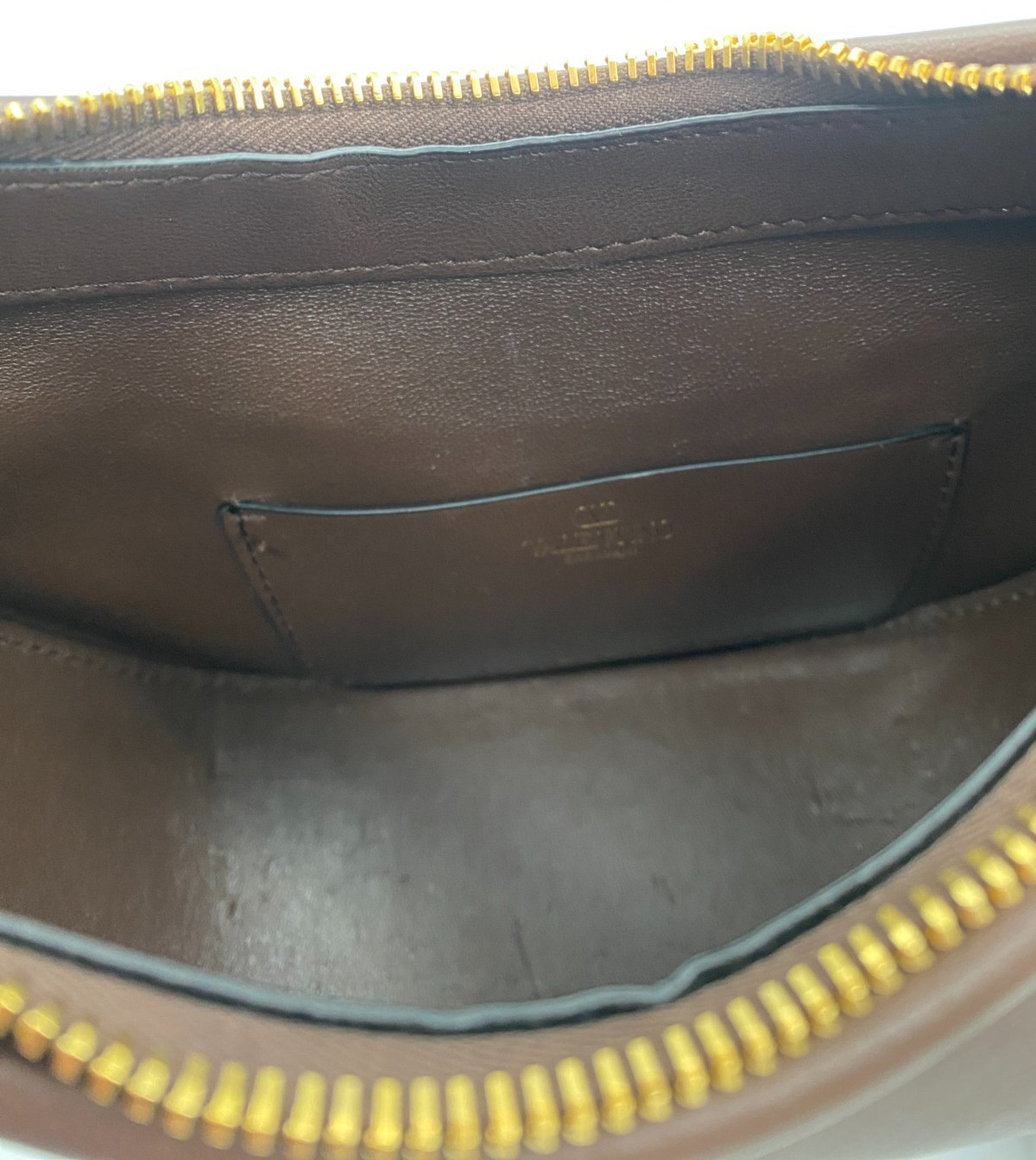 Valentino Garavani VLogo Moon Hobo Mini Brown Calf Leather Shoulder Bag – Auth