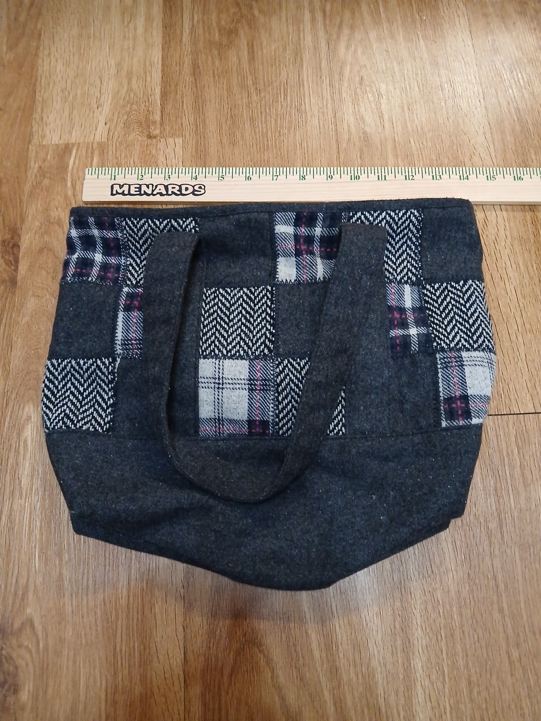 Aeropostale Flannel Plaid Wool Blend Tote Bag Purse