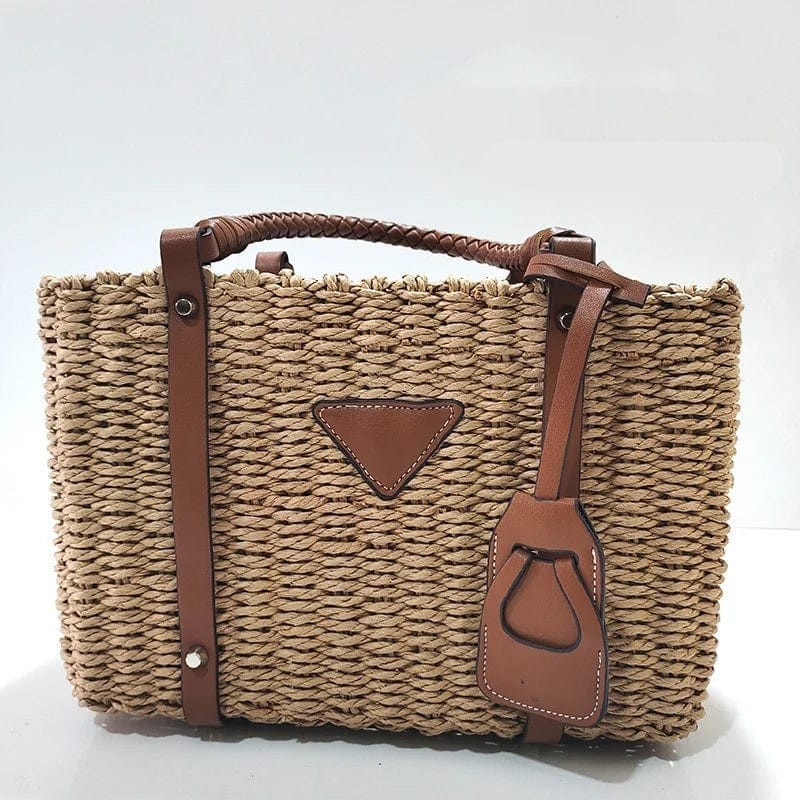 Raffia Summer Bag for Women, Natural Summer Vacation Purse
