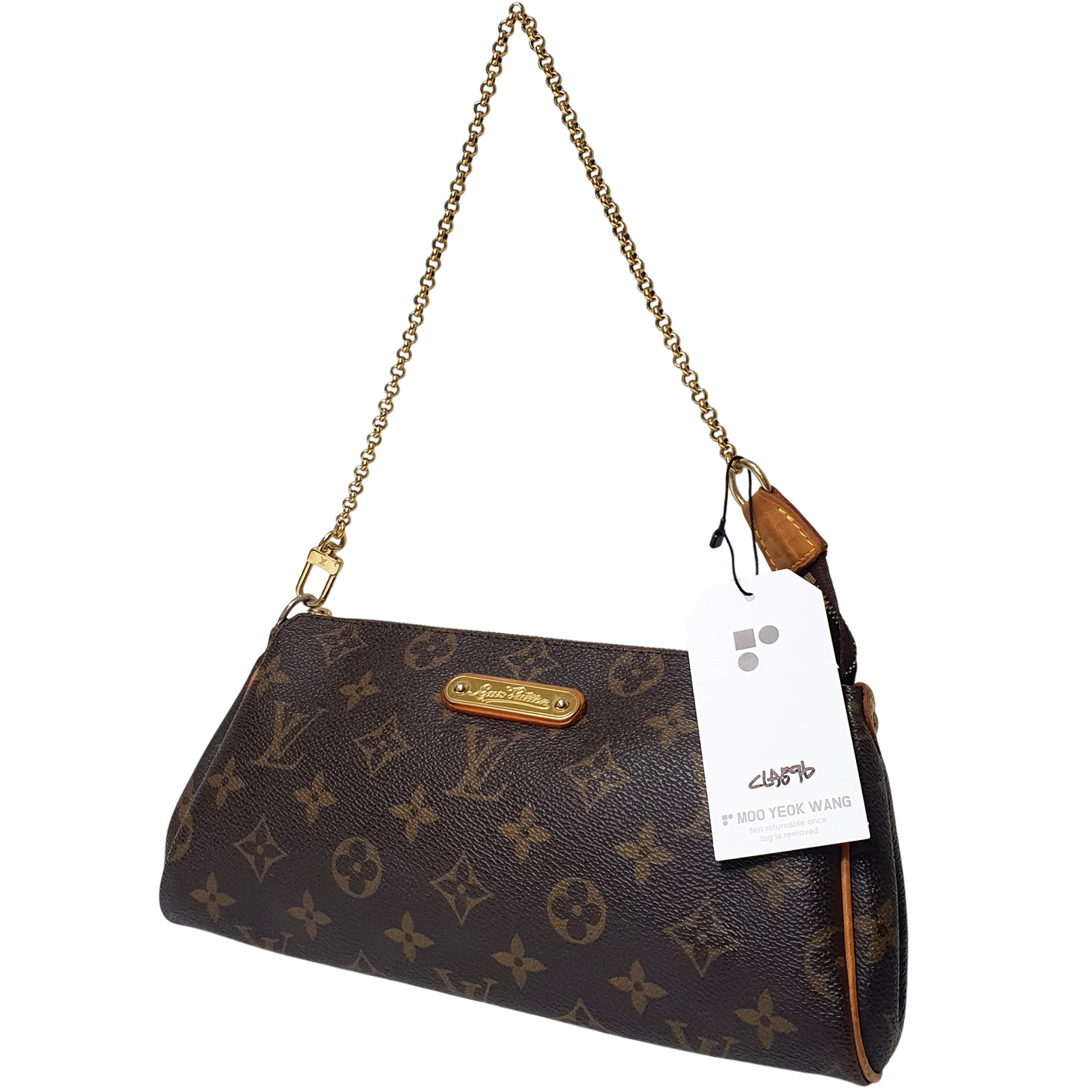 NO TARIFF Authentic Louis Vuitton Eva Clutch Monogram M9556 Daily Genuine CLA896
