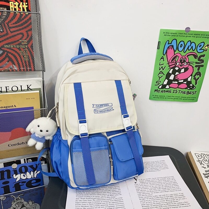 Korean Nylon Kawaii Backpack Laptop Large Capacity School Bag fr Women Girls LOT