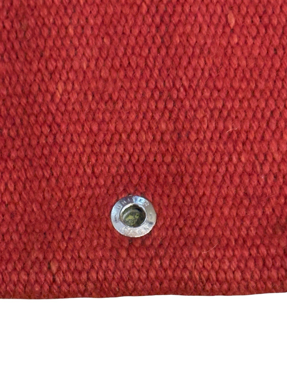 Ganscraft Chimayo Vintage Wool Clutch Bag Silver Thunderbird Back Hand Strap