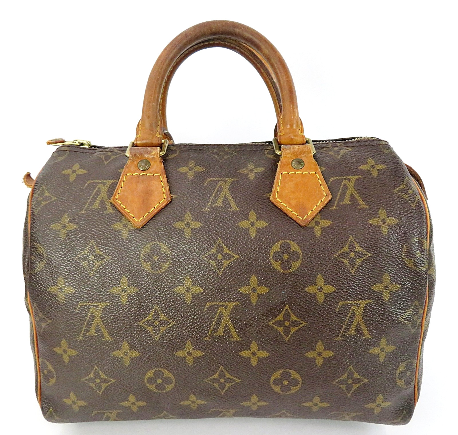 Authentic LOUIS VUITTON Speedy 25 Monogram Boston Handbag Purse #64201