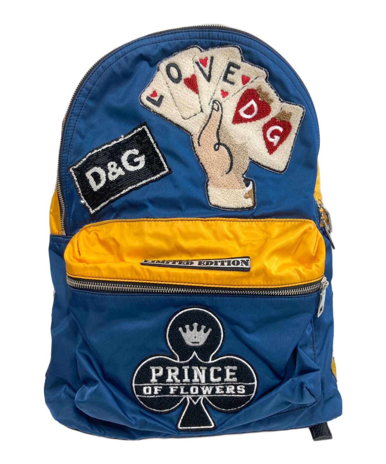 Dolce & Gabbana Patch Sequin Nylon Daypack BM1419 Navy Bag #TFB6060