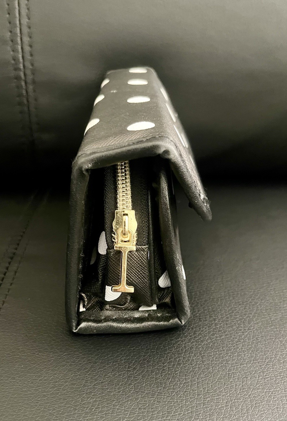 Isaac Mizrahi Black & White Polka Dot Clutch Bag