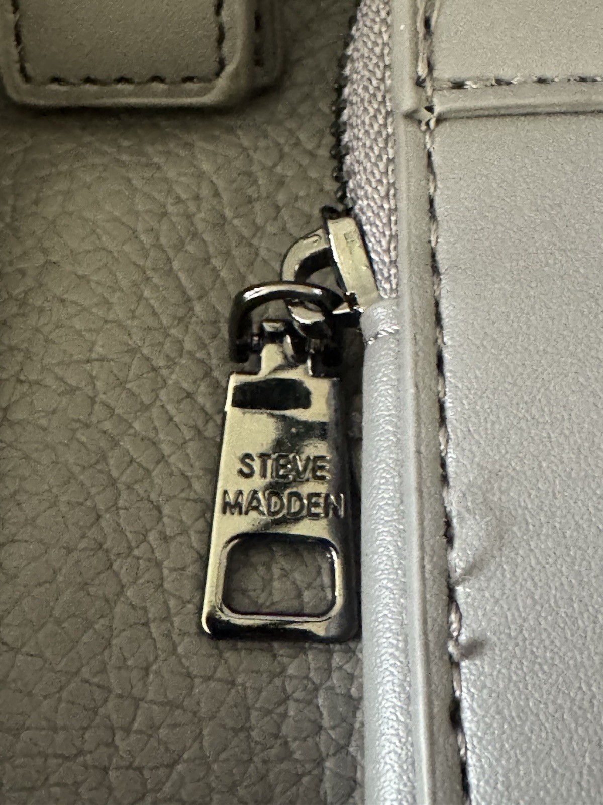 Steve Madden Leather Backpack Gray Large 15 X 14 Inches