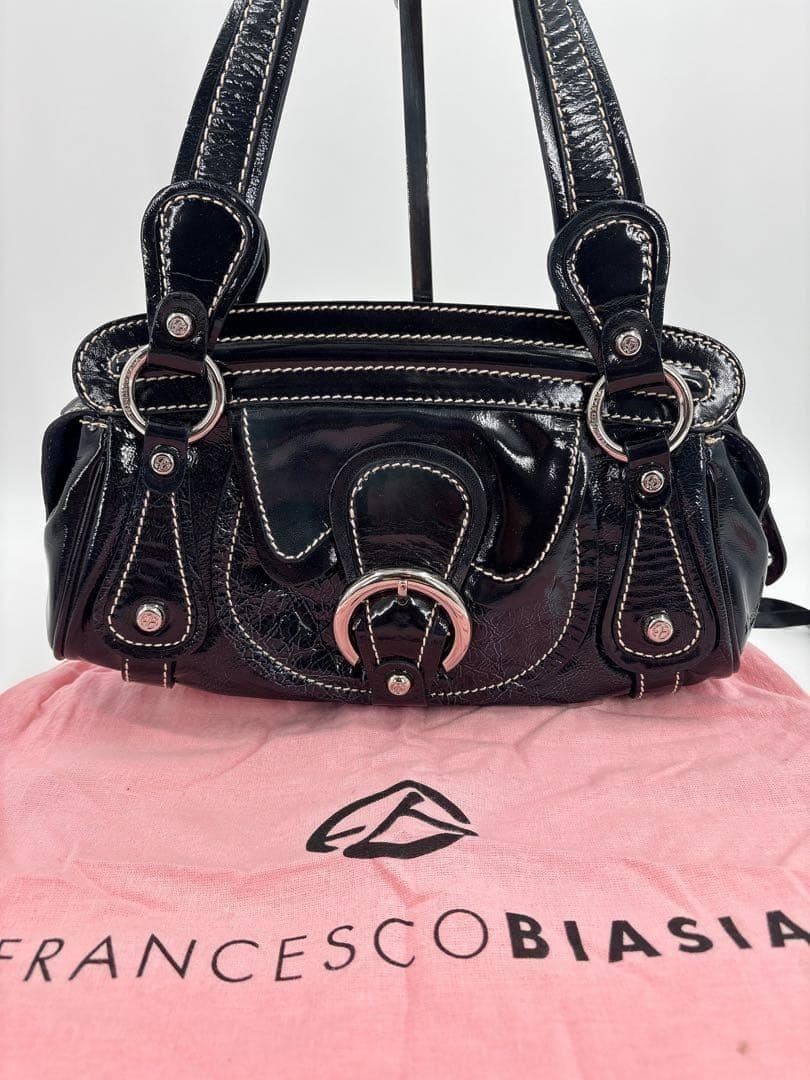 Excellent condition FRANCESCO BIASIA Handbag Enamel y2k1127