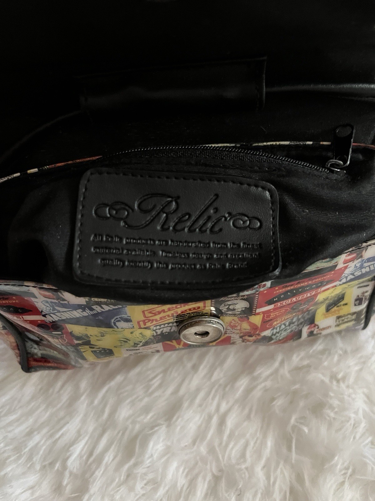 Relic By Fossil Crossbody Bag Purse Featuring Hollywood Retro Movie Theme