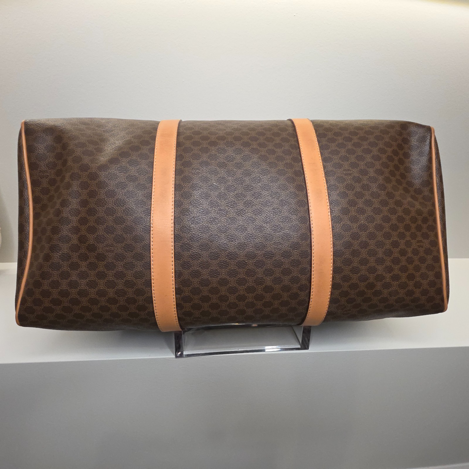 CELINE Triomphe Macadam Boston Travel / Keepall Bag Incl..Clochette/keys/lock